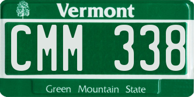 VT license plate CMM338