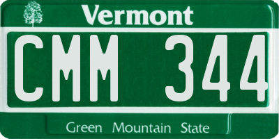 VT license plate CMM344