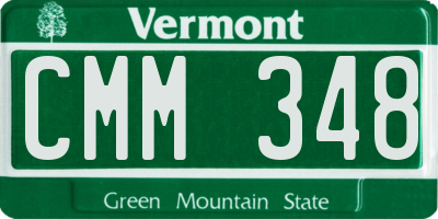 VT license plate CMM348