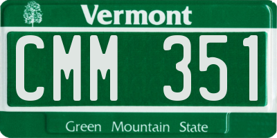 VT license plate CMM351