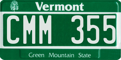 VT license plate CMM355