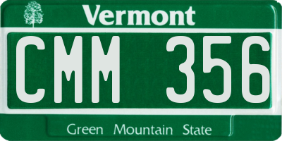 VT license plate CMM356