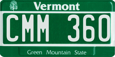 VT license plate CMM360