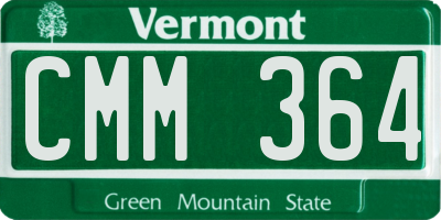 VT license plate CMM364