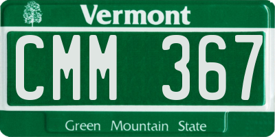 VT license plate CMM367