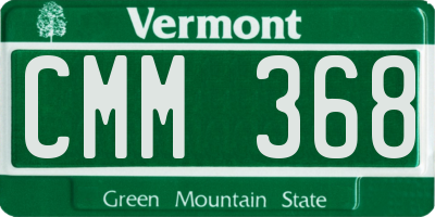 VT license plate CMM368
