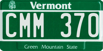 VT license plate CMM370