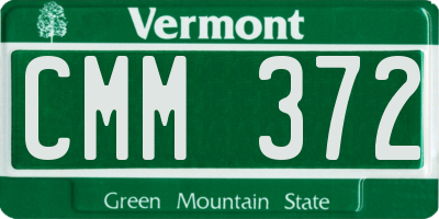 VT license plate CMM372