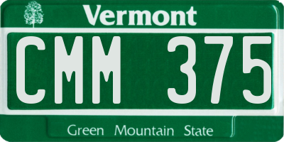 VT license plate CMM375