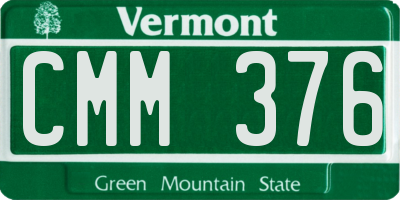 VT license plate CMM376