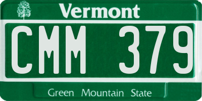 VT license plate CMM379