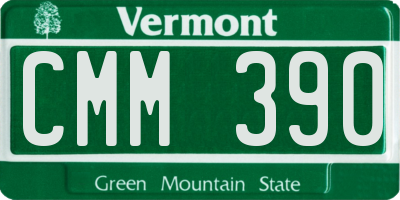 VT license plate CMM390