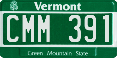 VT license plate CMM391