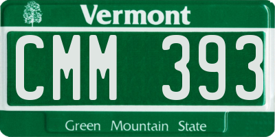 VT license plate CMM393
