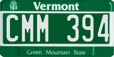 VT license plate CMM394