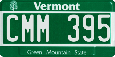 VT license plate CMM395