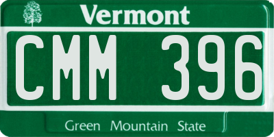 VT license plate CMM396