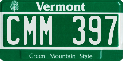 VT license plate CMM397