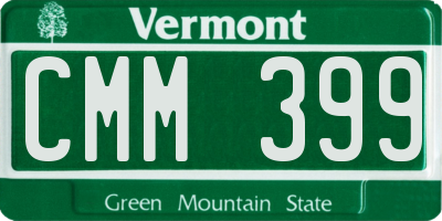 VT license plate CMM399