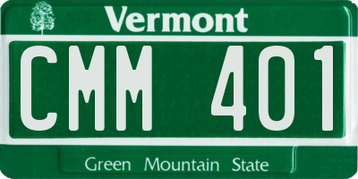 VT license plate CMM401