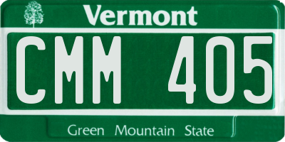 VT license plate CMM405