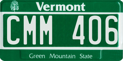 VT license plate CMM406