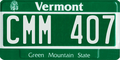 VT license plate CMM407