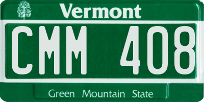 VT license plate CMM408