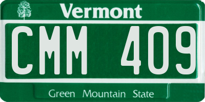 VT license plate CMM409