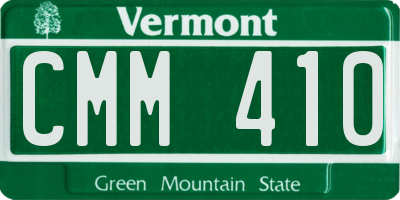VT license plate CMM410