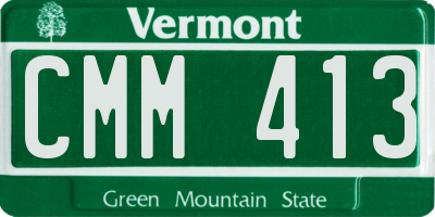 VT license plate CMM413