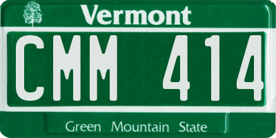 VT license plate CMM414