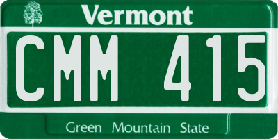 VT license plate CMM415