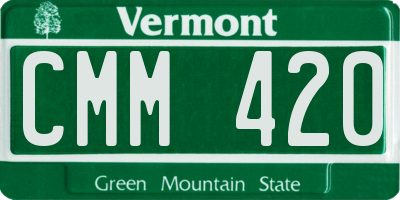 VT license plate CMM420