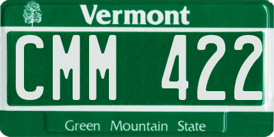 VT license plate CMM422