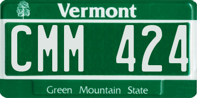 VT license plate CMM424