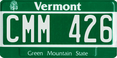 VT license plate CMM426