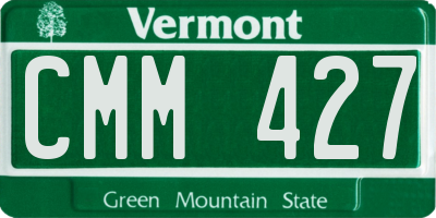 VT license plate CMM427