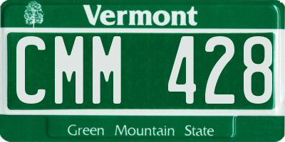 VT license plate CMM428