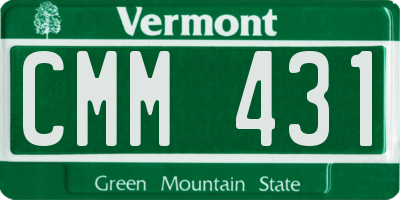 VT license plate CMM431