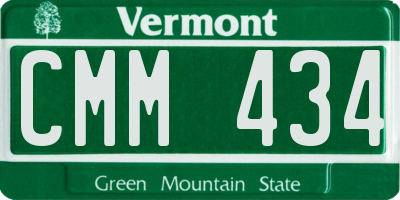 VT license plate CMM434