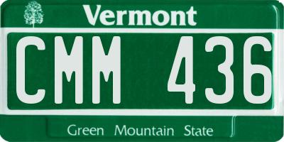 VT license plate CMM436