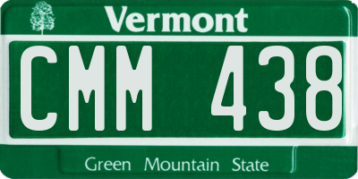 VT license plate CMM438