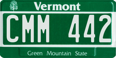 VT license plate CMM442