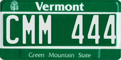 VT license plate CMM444