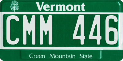 VT license plate CMM446