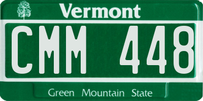 VT license plate CMM448