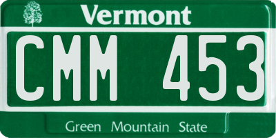 VT license plate CMM453