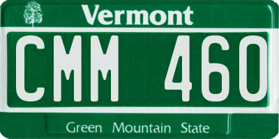 VT license plate CMM460