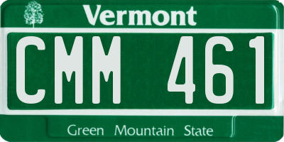 VT license plate CMM461